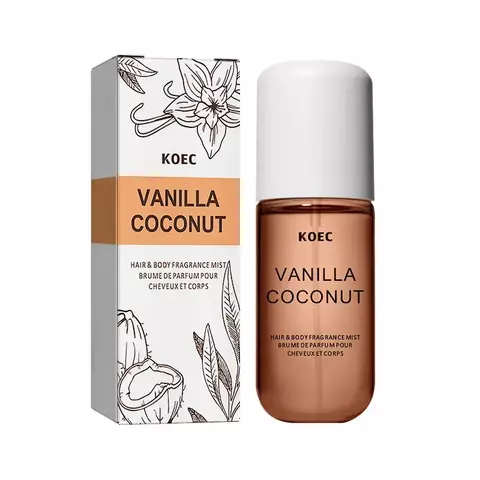 KOEC Névoa Perfumada Baunilha e Coco: Calor Tropical, Hidratação e Frescor Sem Álcool - comprar online