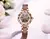 Image of Forsining Skeleton Women's Automatic Watch: Luxury, Diamonds, Luminous Hands and Gold Stainless Steel