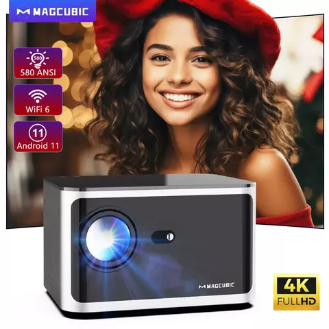 Home Theater Quality: Magcubic HY350 Pro 1080P, 580 ANSI, Wi-Fi 6 Projector
