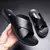 UXST Men's Flip Flops: Quality PU Leather, Flat Rubber Sole, Comfortable Cross Strap - online store