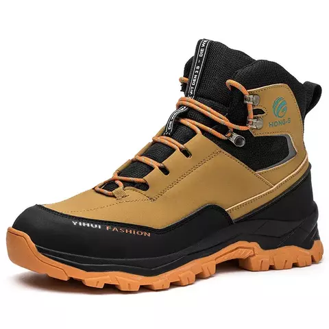 iairay High-Top Safety Boots: Waterproof and Puncture-Proof with Steel Toe Cap