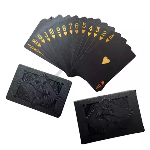 Waterproof Black Gold Poker Cards: Premium Design and Durability