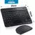 EMTRA Bluetooth Wireless Keyboard and Mouse Kit: Universal, Silent and Ergonomic for Multiple Devices - Carlo Collection - A sua loja de variedades completa