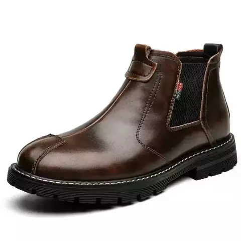 SBIP Chelsea Luxury Men's Boots: Retro PU Leather, Thick Sole, Comfort and High Quality - buy online