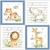 Combo Animais Safari Aquarelado Azul KIT Com Enfeite de Porta MDF na internet