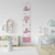 Combo Menina Aviadora Rosa KIT Com Enfeite de Porta MDF - Mamãe Decoração - Decoração Infantil, Adesivos, Enfeite de Porta e Papeis de Parede.