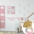 Combo Chuva de Amor Rosa KIT Com Enfeite de Porta MDF