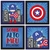 4 Placas Decorativas MDF Super Herois Baby Capitao America