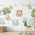 Kit Painel Decorativo Safari Baby Aquarelado - Mamãe Decoração - Decoração Infantil, Adesivos, Enfeite de Porta e Papeis de Parede.