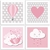 Combo Chuva de Amor Rosa KIT Com Enfeite de Porta MDF