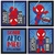 4 Placas Decorativas MDF Super Herois Baby Homem Aranha