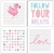 4 Placas Decorativas MDF Flamingo Love