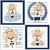 4 Placas Decorativas MDF Urso Principe - comprar online