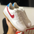 Tênis Nike Air Force Branco/Vermelho unissex na internet