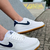 Tênis Nike Air Force Branco/azul marinho Unissex na internet