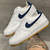 Tênis Nike Air Force Branco/azul marinho Unissex - loja online