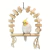 Balanço de madeira natural brinquedo Capela para calopsitas Ring necks periquitos psitacídeos