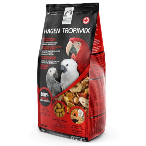 Tropimix Mistura de Grãos, Frutas Desidratadas, Extrusadas, Sementes para Médios e Grandes Psitacídeos 1.8kg - Hari