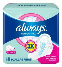 ALWAYS COMFORT FINA SUAVE C-ALAS 8u - comprar online