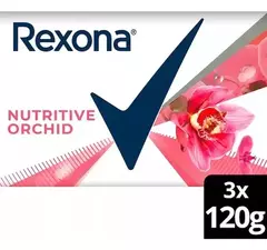 REXONA JABON NUTRITIVE ORCHID FRESH 3 X 120G - comprar online