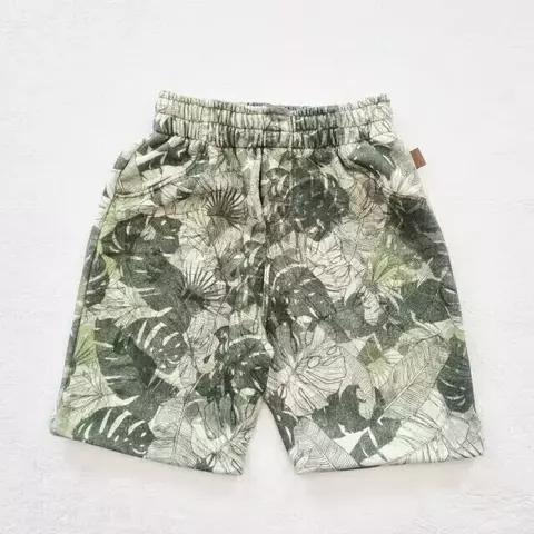 BERMUDA RUSTICO ESTAMPADO HOJAS - comprar online