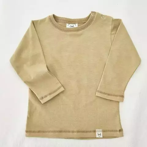 REMERA ALGODÓN MANGAS LARGAS TOSTADO - comprar online