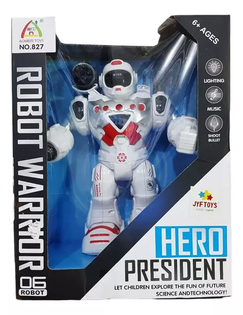 ROBOT WARRIOR CON LANZA LUZ Y SONIDO 6 A