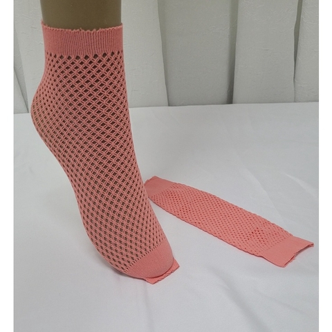 Soquete arrastão coral claro