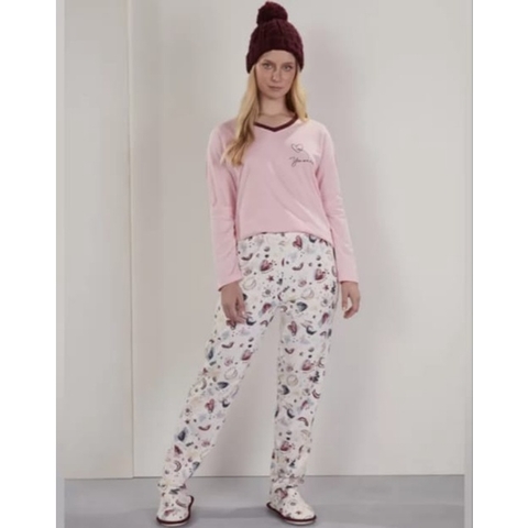 Pijama com calça e manga longa