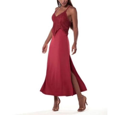 Camisola Longa Com Renda