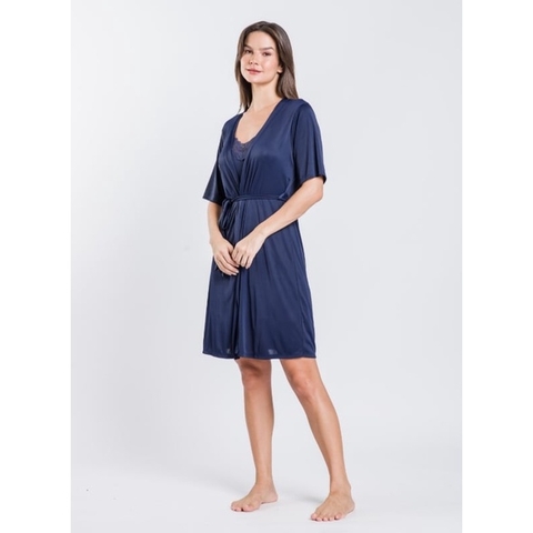 Robe básico azul marinho