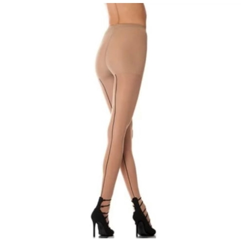 Meia Calça Risca Atras Nude