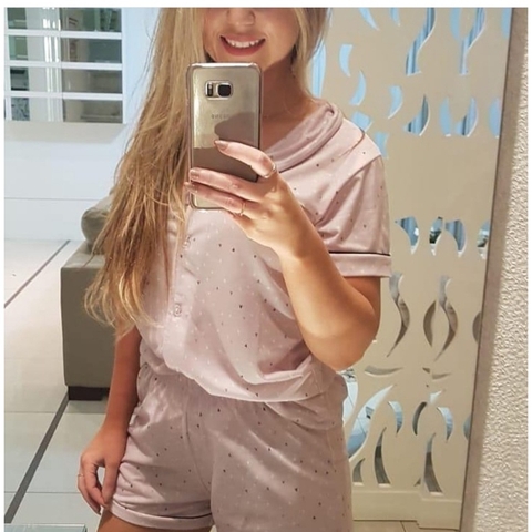 Pijama Curto Em Algodão