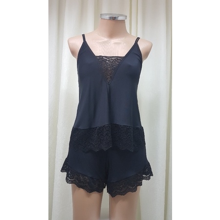 Short Doll Em Microfibra Com Renda