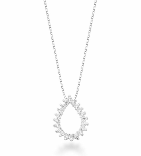 Gargantilha gota cravejado