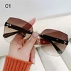 Gafas de sol sin montura Vintage para mujer