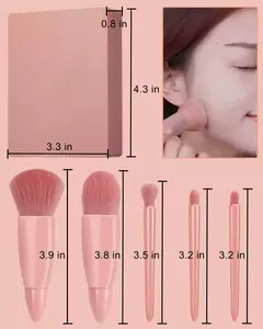 Kit compacto de brochas de maquillaje para viajes más la guía los secretos para un look impresionante - comprar en línea