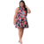 Vestido curto floral viscose frente unica com amarração no pescoço - Vestido - comprar online