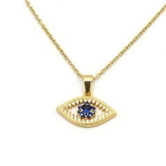 Conjunto ojo cristal dorado