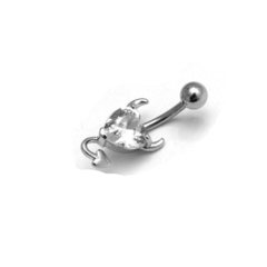 Piercing Ombligo Corazón Y Cuernos - A Rosca