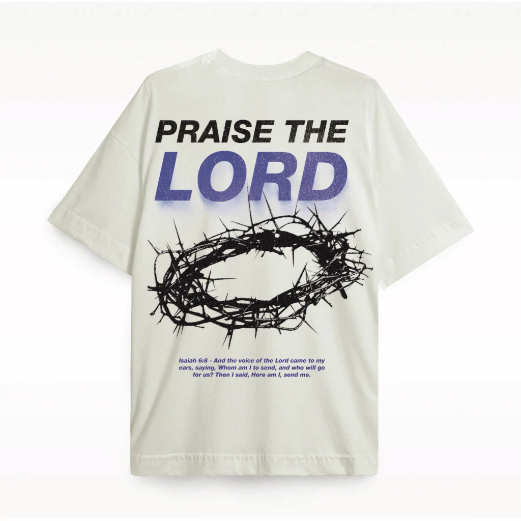 Camiseta Oversized Praise The Lord Off-White