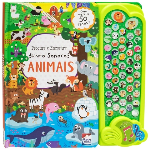 Livro Infantil Sonoro Procure E Encontre Animais Happy Books
