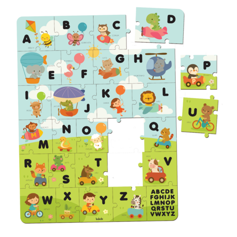 Quebra-Cabeça Alfabeto Divertido Babebi Primeira Infância