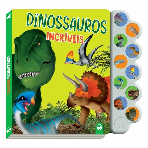 Livro Infantil Sonoro 10 Sons Dinossauros Vale Das Letras