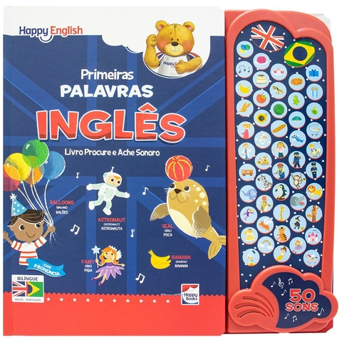 Livro Sonoro Primeiras Palavras Inglês Happy Books