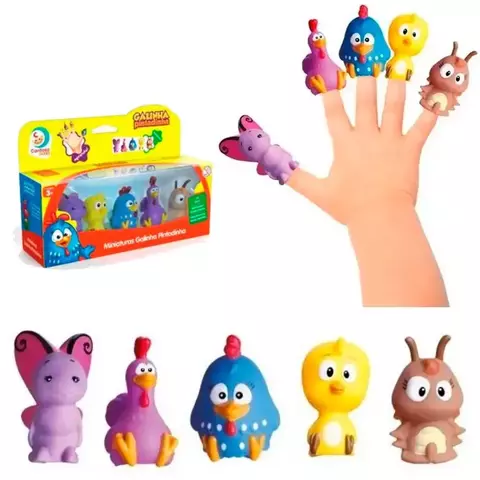 Miniatura de Vinil Galinha Pintadinha Dedoches