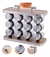 Porta Tempero Inox Com 12 Potes De Vidro - comprar online