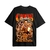 Detalhe da estampa bootleg, exclusiva Cris Bumstead em camiseta oversized preta ironside 