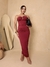 Vestido Isabela Bordô - Boutique da Onça