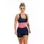 Conjunto Feminino Top Com Short Neon Marinho Rosa Massam Fitness - comprar online